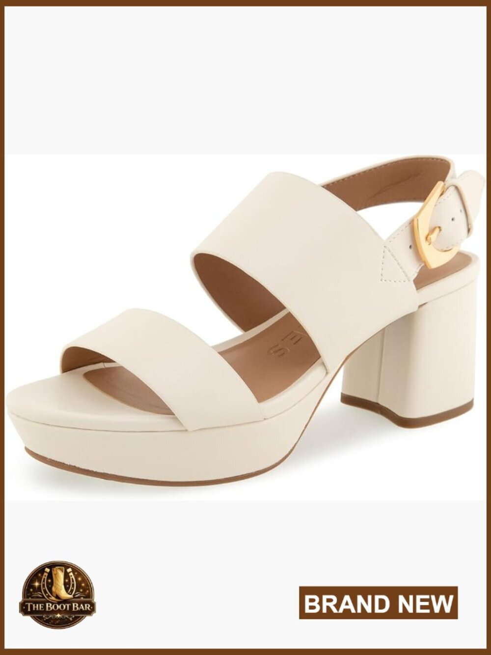 Platform Heeled Sandals with Memory Foam Insole and Buckle Closure